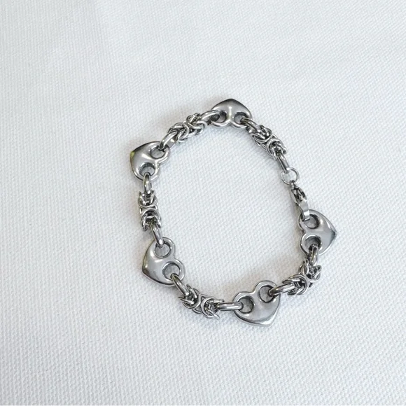 Stainless steel heart chain bracelet - Picture 3 of 4